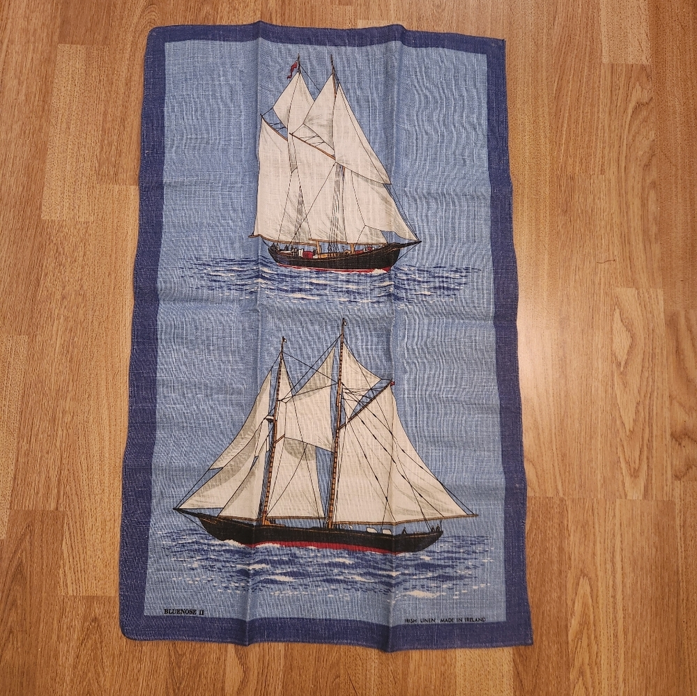 Irish Linen Tea Towel Made In Ireland Bluenose II